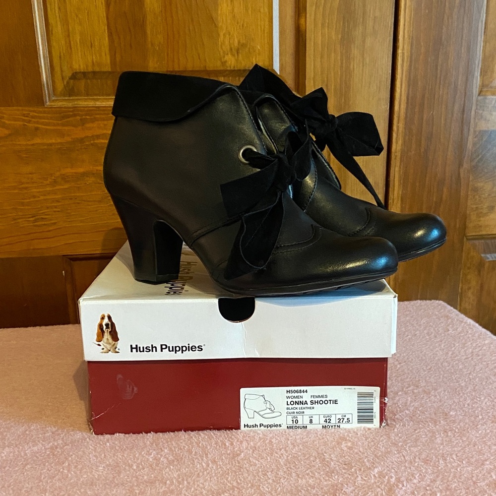 Hush Puppies Women's Black Heeled Boots